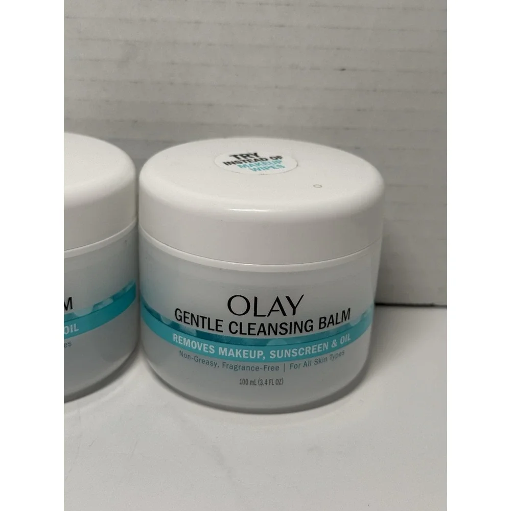 2 New Olay Gentle Cleansing Balm Removes Makeup, Sunscreen & Oil 3.4oz